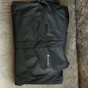 Columbia Black Hooded Rain Jacket